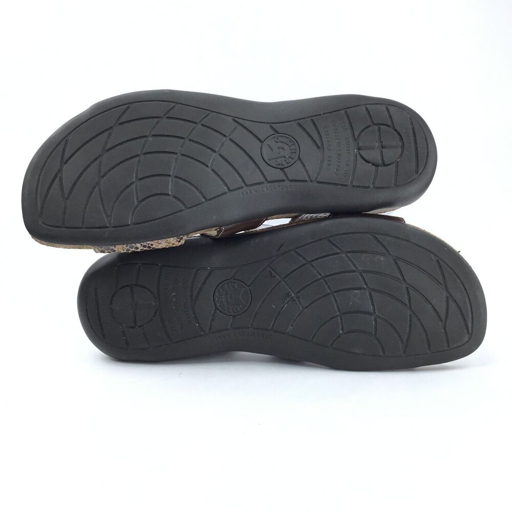 Mephisto Adelie Sandals Womens 41 Brown Snakeskin Printed Leather Cork Cushioned - Picture 10 of 16